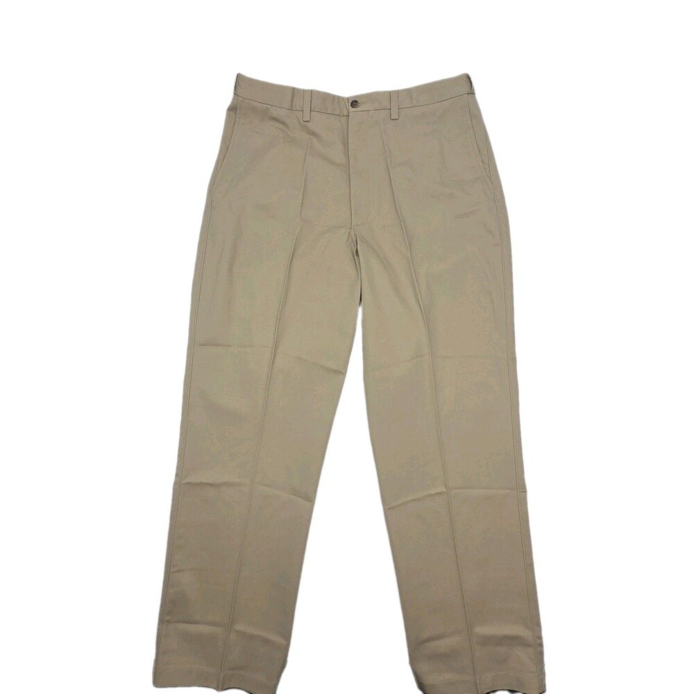 St. John's Bay Pants Khaki Tan Hidden Slider Waistband Chino Men Sz 38 x 32 NEW